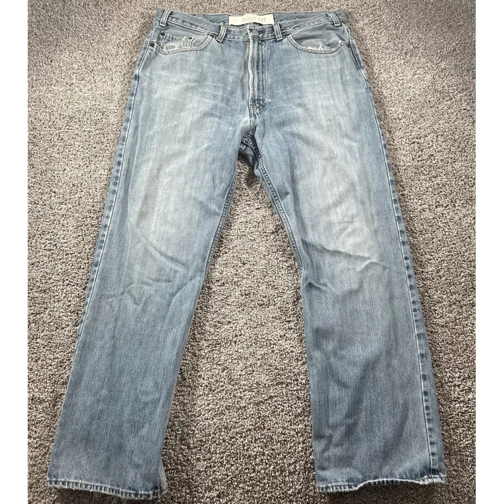 Vintage GAP Jeans Mens 36 Baggy Boot Fit Denim Distressed Casual Classic Y2K USA
